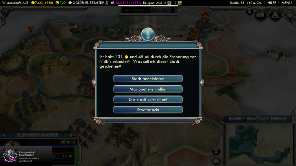 Civilization 5 Fall of Rome Scenario Steam Achievement I missed that Day in History Class